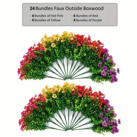 24 Pack Artificial Christmas Flowers, Realistic Plastic Flowers,  Tree Ornaments - Maintenance-Free Holiday Decor, Artificial Christmas Flowers