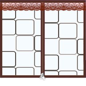 48*60inch Full opening and closing thickened warm window screen integrated curtain, removable, washable, mosquito proof, windproof