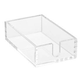 VEVOR Acrylic Napkin Holder, 9.1 x 5.5 x 2.6 inch, Clear Bathroom Guest Towel Storage Tray with U-Shaped Opening