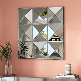 3d Mirror Wall Decor Beveled Glass Wall Mirror Interior Home Decor Large Square Wall Mirror for various rooms such as living room bedroom or dini