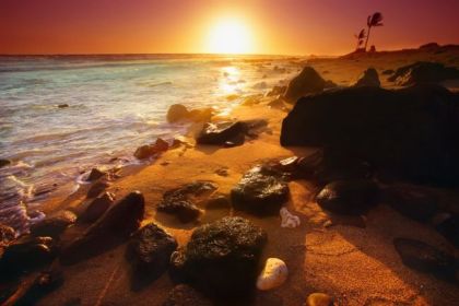 Rocky Shoreline, Hawaii, Usa