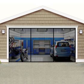 7*8 ft Garage door curtain PVC transparent cold and temperature insulation cotton door curtain windproof, dustproof, insect proof