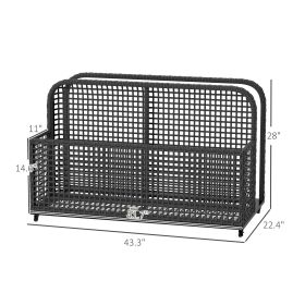 Pool Float Storage, Pool Caddy, With Wheels, 43.25 L X 22.5 W X 28 H, Dark Gray (Option: Dark gray)