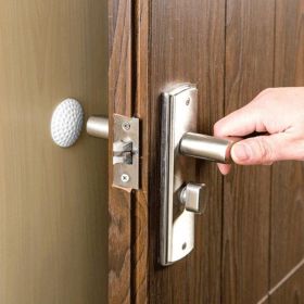 Doorknob Back Wall Protector Crash Pad Home Door Rubber Crash Mat Door Handle Bumper Kitchen Dining Bar Accessories Home Decorations (Color: White)