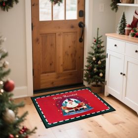 1 PCS of Christmas letter printed door mat with different sizes, absorbent, anti slip, wear-resistant decorative door mat suitable for doorways (size: 19.69in*31.5in/50cm*80cm)