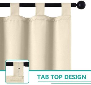 Luxury Woolen Curtains with Straps: High-End Blackout Curtains for Living and Bedrooms, Thick and Warm, Home Decor (size: 50inch*120inch)