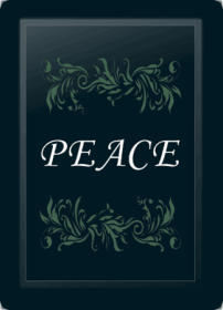 Peace Floral Horizontal Sage Logo Panel (Logo Panel Size: 30" Panel For All Other Chairs)