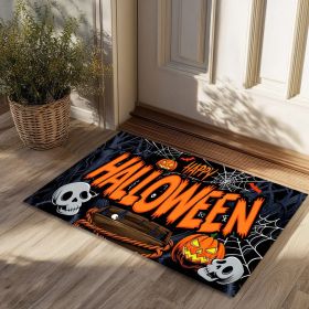 Halloween Pumpkin Ghost Home Decor Doormat, Suitable for Entrance, Bedroom, Living Room, Bathroom, Kitchen, Absorbent and Non-Slip Rug (Color: SJR-67, size: 15.75in*23.62in/40cm*60cm)