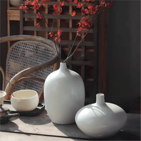 Parel Ceramic Vase White (size: large)